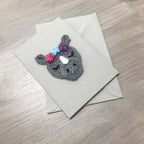 Crochet Rhino 100% Recycled Greetings Card