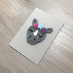 Crochet Rhino 100% Recycled Greetings Card