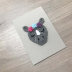 Crochet Rhino 100% Recycled Greetings Card