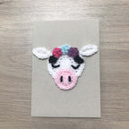 Crochet Cow 100% Recycled Greetings Card