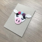 Crochet Cow 100% Recycled Greetings Card