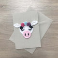 Crochet Cow 100% Recycled Greetings Card