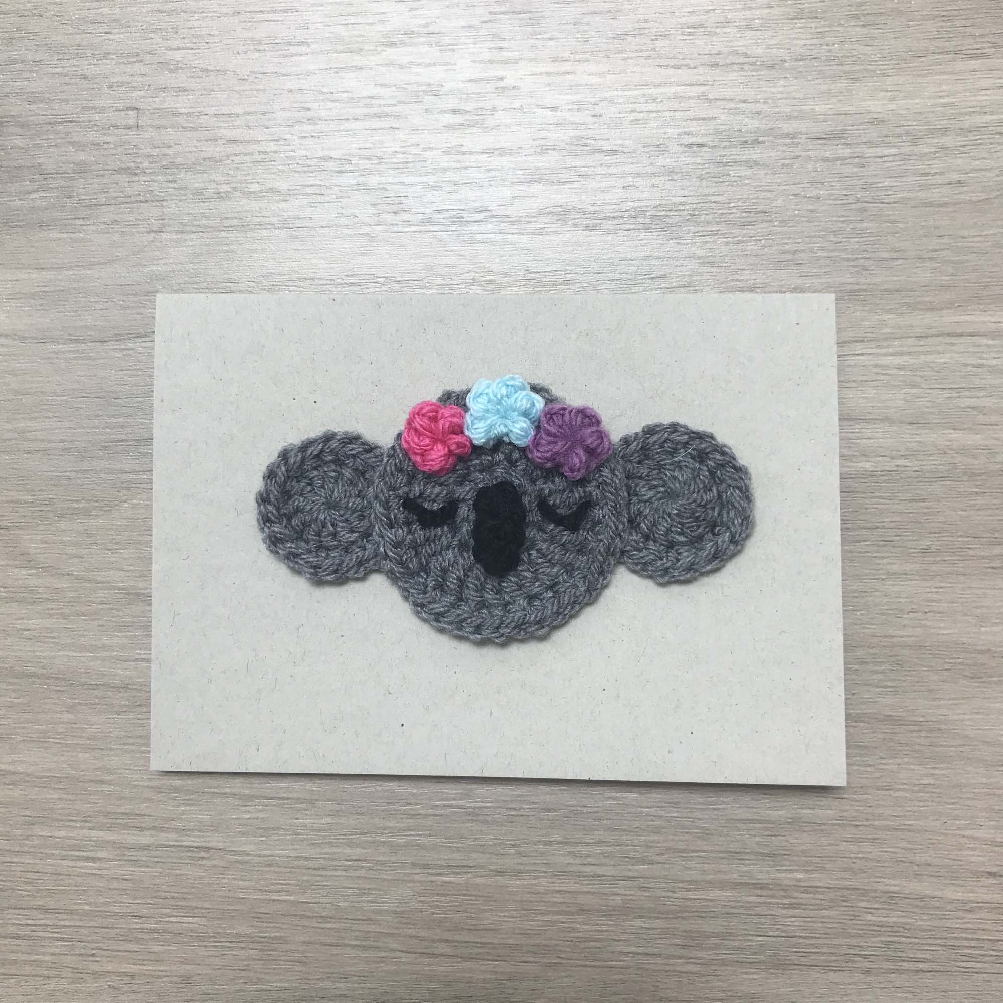 Crochet Koala 100% Recycled Greetings Card