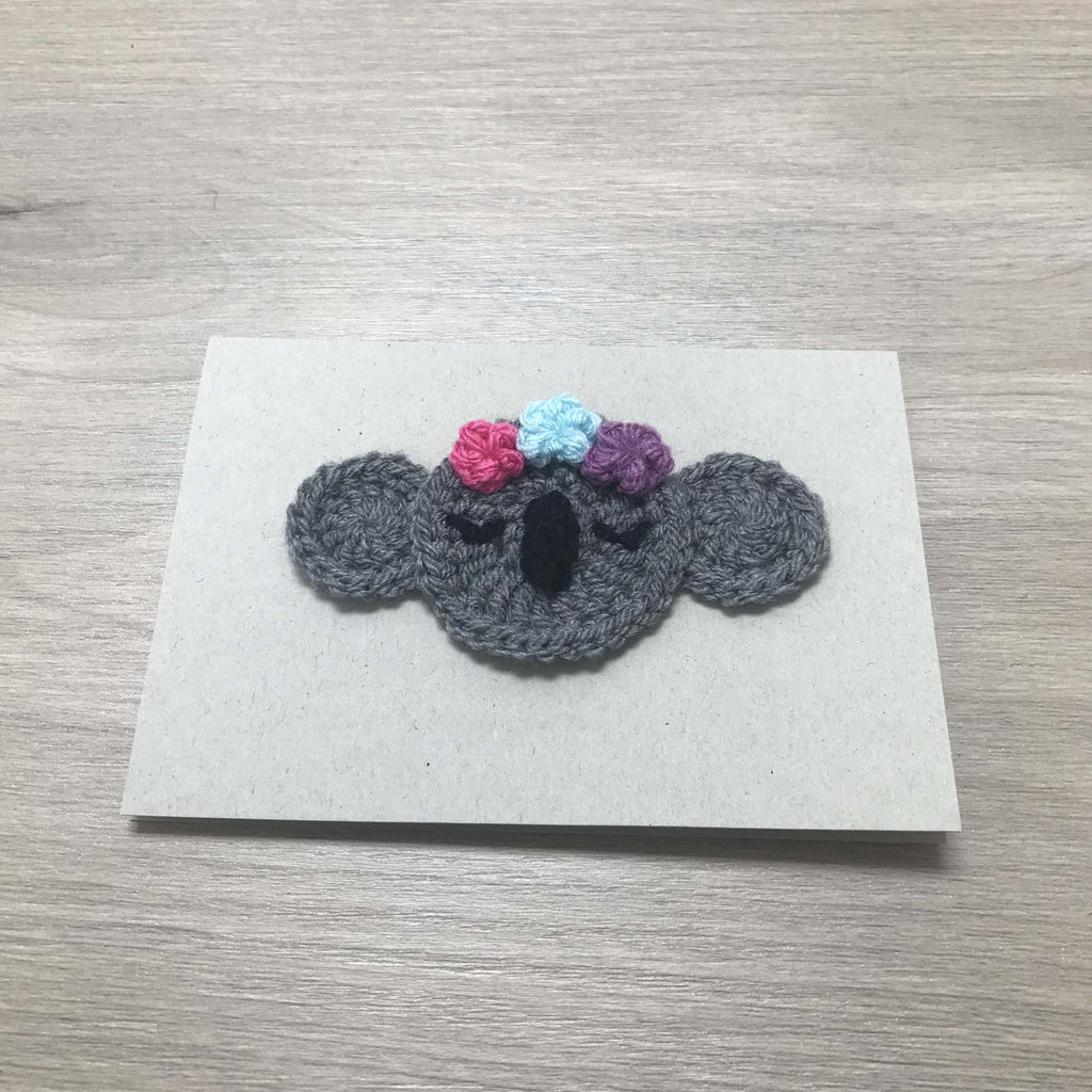 Crochet Koala 100% Recycled Greetings Card