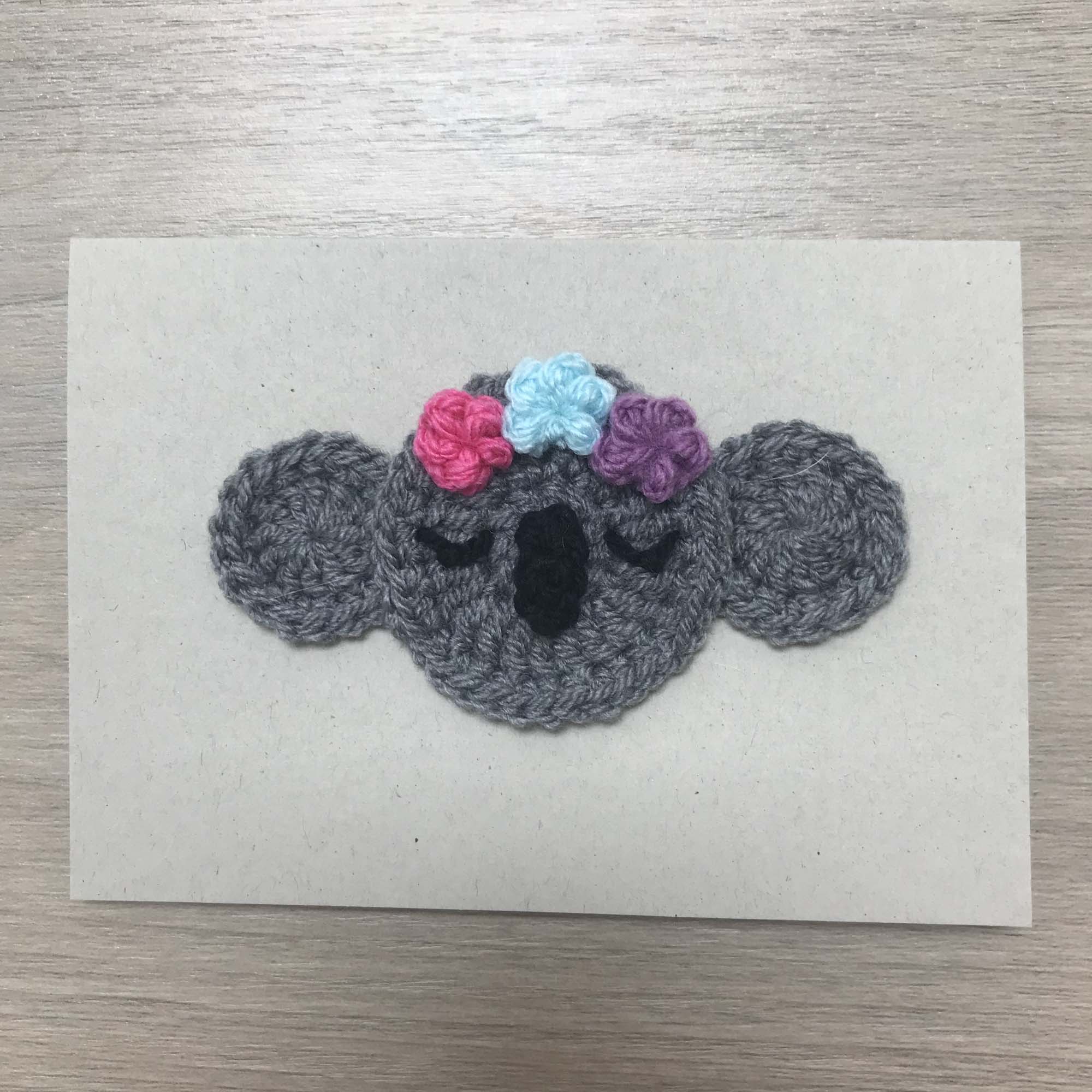 Crochet Koala 100% Recycled Greetings Card
