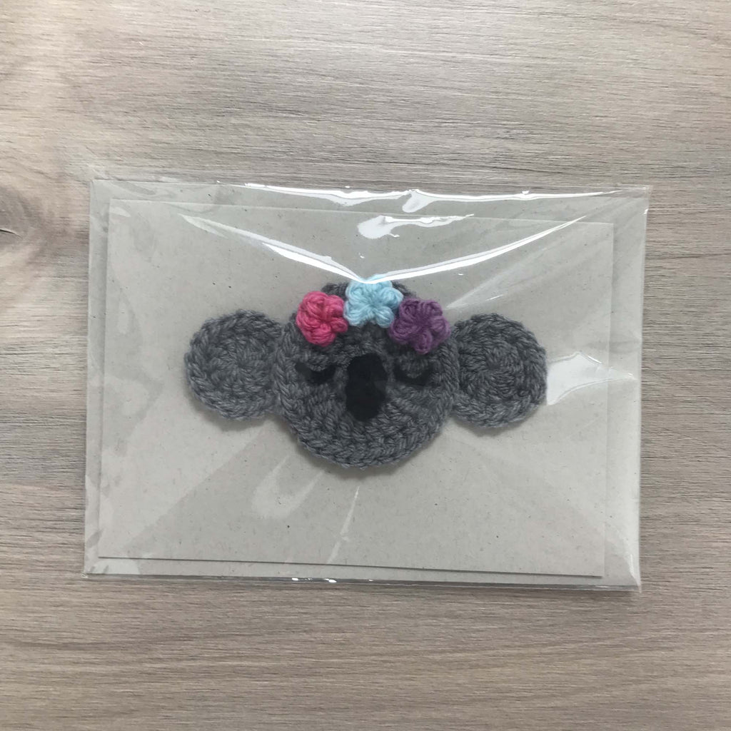Crochet Koala 100% Recycled Greetings Card