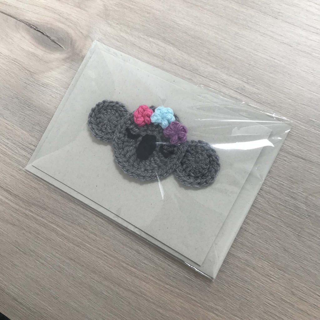 Crochet Koala 100% Recycled Greetings Card
