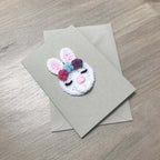 Crochet Bunny Rabbit 100% Recycled Greetings Card