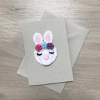 Crochet Bunny Rabbit 100% Recycled Greetings Card