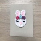 Crochet Bunny Rabbit 100% Recycled Greetings Card