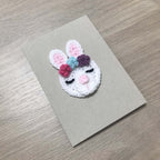 Crochet Bunny Rabbit 100% Recycled Greetings Card