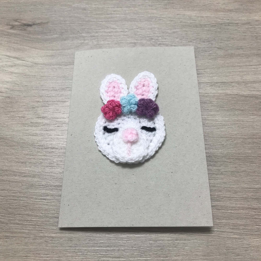 Crochet Bunny Rabbit 100% Recycled Greetings Card