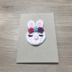 Crochet Bunny Rabbit 100% Recycled Greetings Card