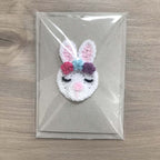 Crochet Bunny Rabbit 100% Recycled Greetings Card