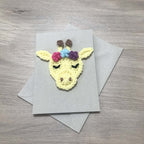Crochet Giraffe 100% Recycled Greetings Card