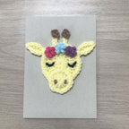 Crochet Giraffe 100% Recycled Greetings Card