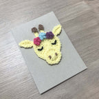 Crochet Giraffe 100% Recycled Greetings Card