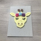 Crochet Giraffe 100% Recycled Greetings Card
