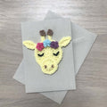 Crochet Giraffe 100% Recycled Greetings Card