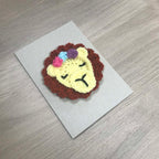 Crochet Lion 100% Recycled Greetings Card