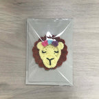 Crochet Lion 100% Recycled Greetings Card