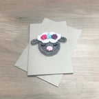 Crochet Sheep 100% Recycled Greetings Card