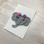 Crochet Elephant 100% Recycled Greetings Card