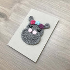 Crochet Hippo 100% Recycled Greetings Card