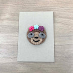 Crochet Sloth 100% Recycled Greetings Card