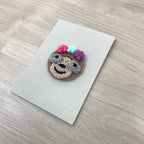 Crochet Sloth 100% Recycled Greetings Card