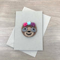 Crochet Sloth 100% Recycled Greetings Card