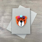 Crochet Tiger 100% Recycled Greetings Card