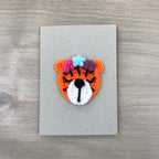 Crochet Tiger 100% Recycled Greetings Card