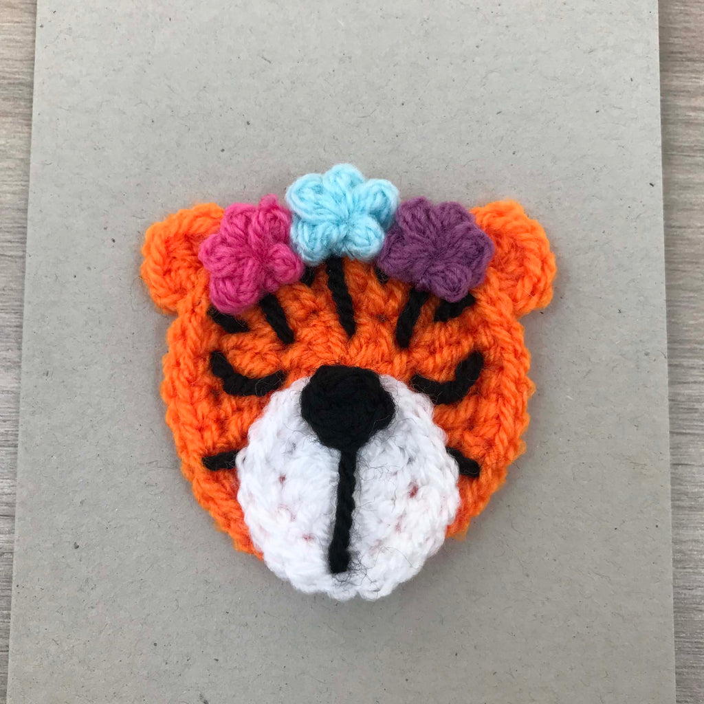 Crochet Tiger 100% Recycled Greetings Card