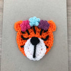 Crochet Tiger 100% Recycled Greetings Card
