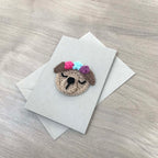 Crochet Dog 100% Recycled Greetings Card