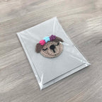 Crochet Dog 100% Recycled Greetings Card