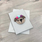 Crochet Dog 100% Recycled Greetings Card