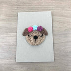 Crochet Dog 100% Recycled Greetings Card