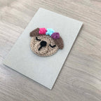 Crochet Dog 100% Recycled Greetings Card