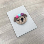 Crochet Dog 100% Recycled Greetings Card
