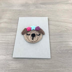 Crochet Dog 100% Recycled Greetings Card