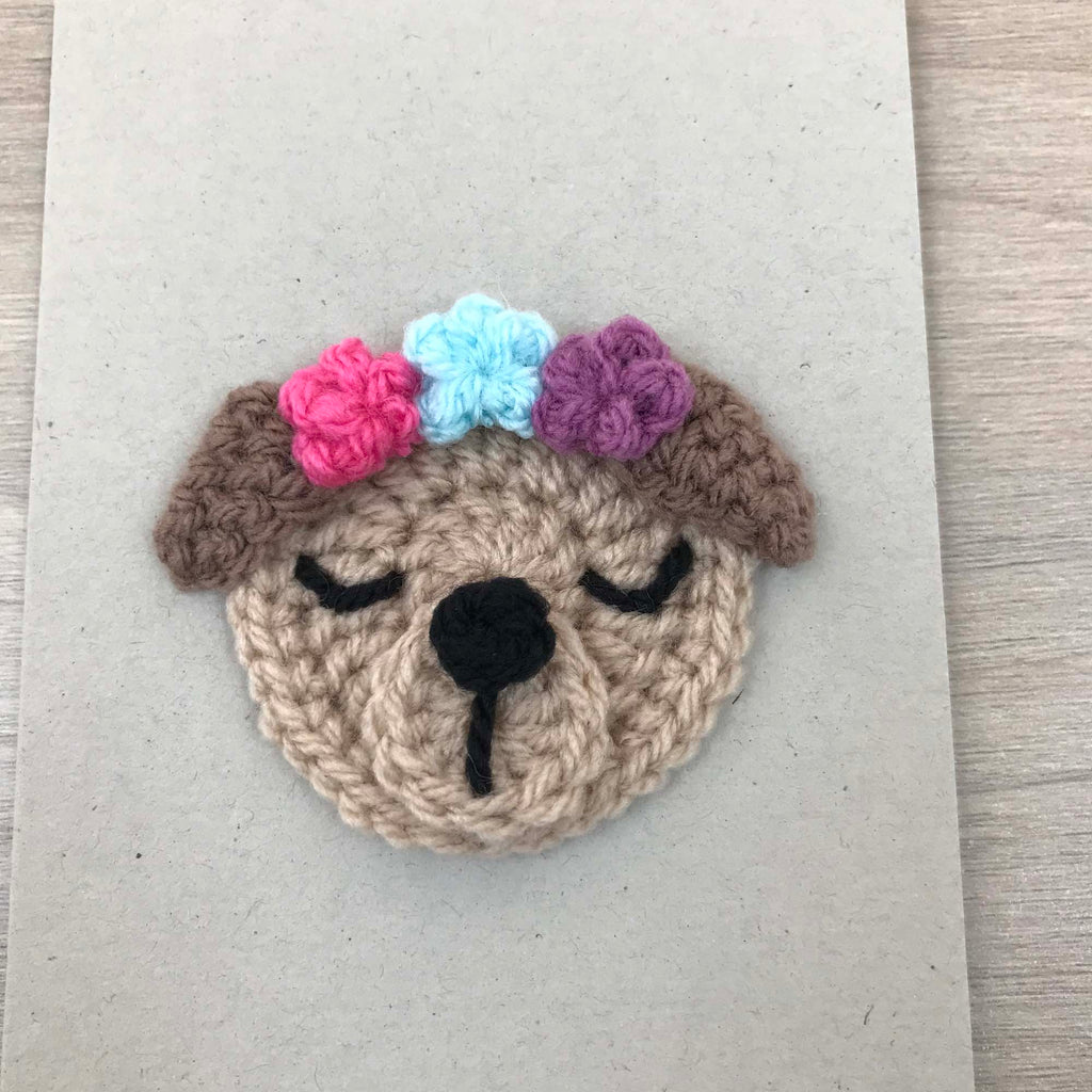 Crochet Dog 100% Recycled Greetings Card