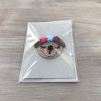 Crochet Dog 100% Recycled Greetings Card