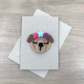 Crochet Dog 100% Recycled Greetings Card