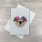 Crochet Dog 100% Recycled Greetings Card
