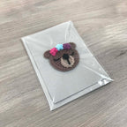 Crochet Bear 100% Recycled Greetings Card