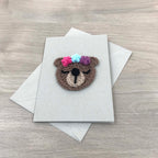 Crochet Bear 100% Recycled Greetings Card