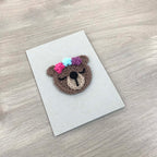 Crochet Bear 100% Recycled Greetings Card