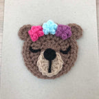 Crochet Bear 100% Recycled Greetings Card